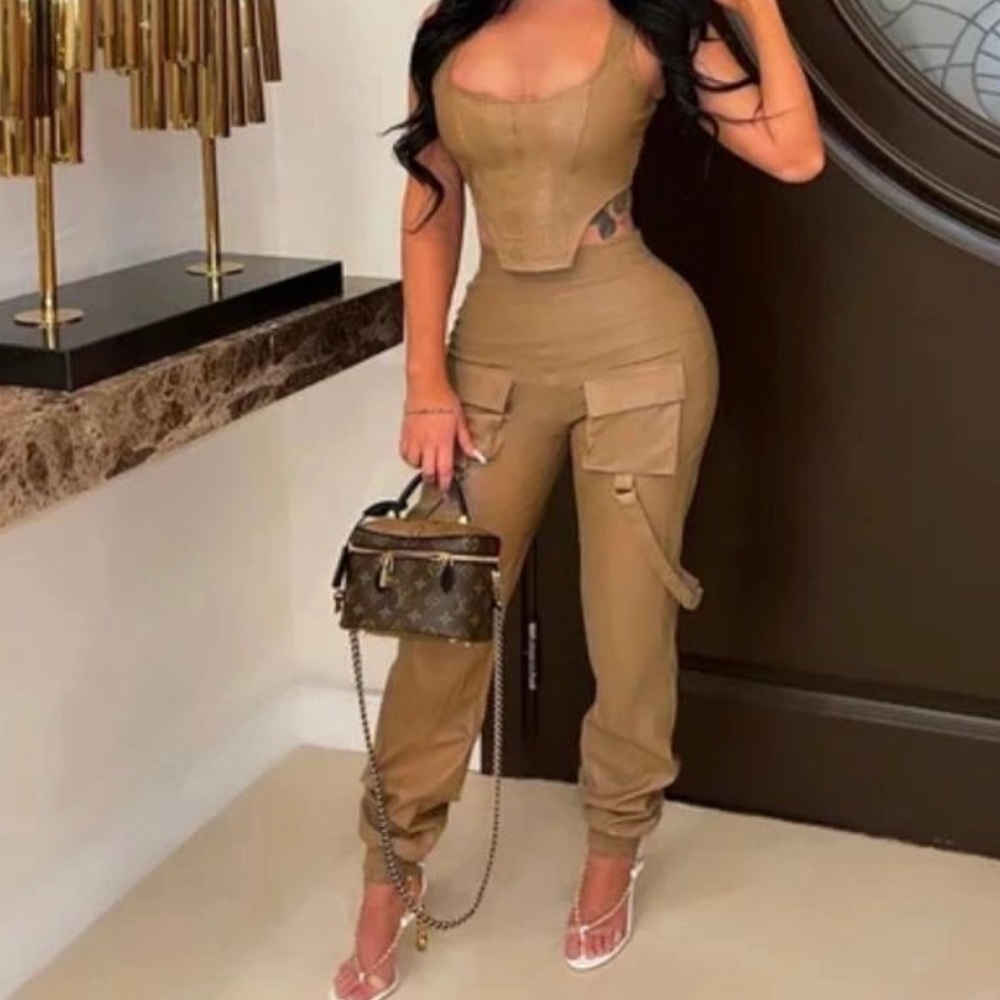 Nude Cargo Pant Set